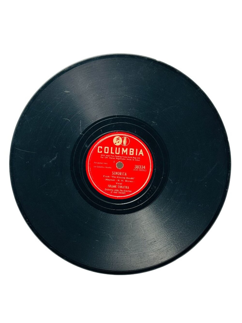 Frank Sinatra Senorita 10 Inch Shellac 78 RPM Columbia Records 38334 VG